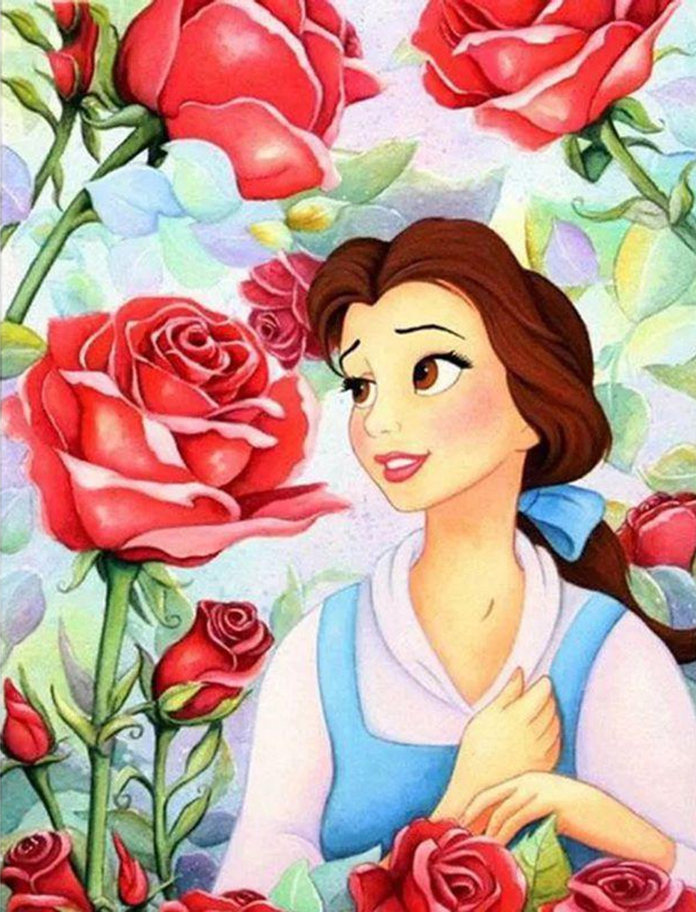 Disney Princess Snow White Rapunzel 40*50CM(Canvas) Full Round Drill Diamond Painting gbfke