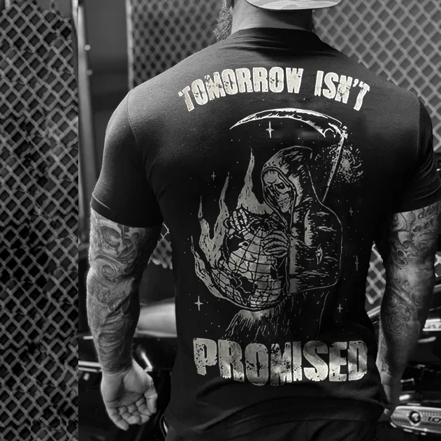 Livereid Tomorrow isn't promised hell skull designer t-shirt - Livereid