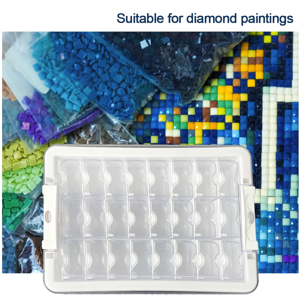 24 Grid Diamond Painting Bead Storage Containers Bead Organizers and Dot Storage