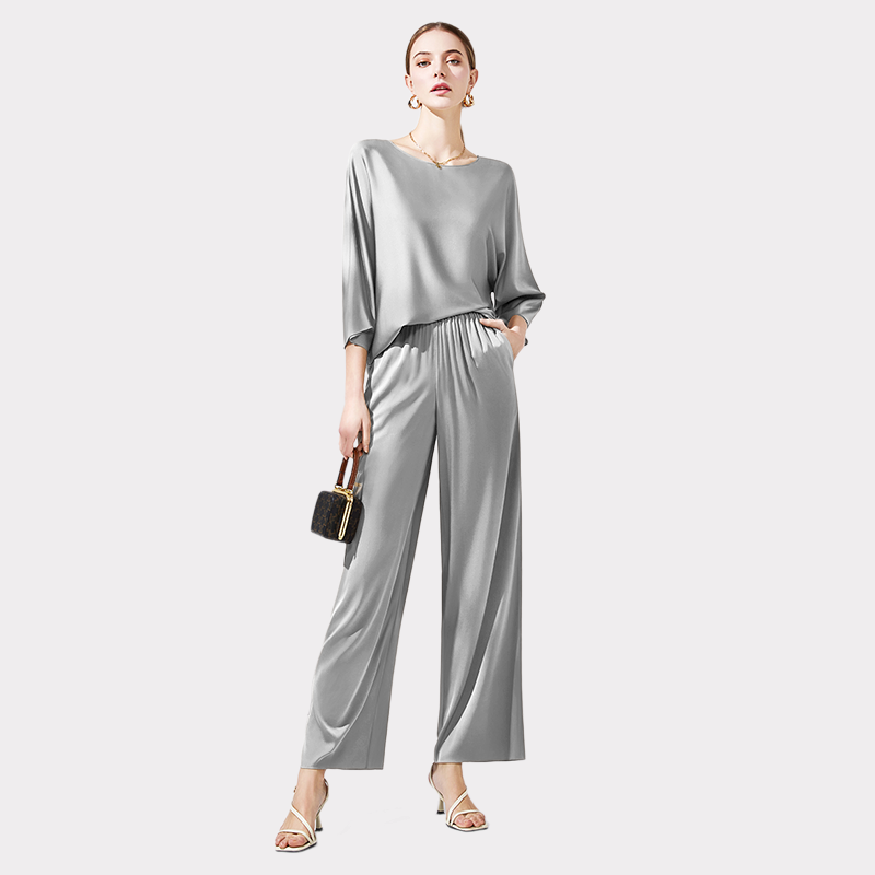 Advanced Luxury Silk Blouse And Pants Suit REAL SILK LIFE