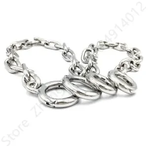pornhint Pornhint Stainless Steel Toe Binding Lock Chastity Handcuffs Slaves Restraints Couples