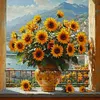Sunflower Vase-11CT Stamped Cross Stitch 40*40cm/15.75*15.75in tapestrymarket