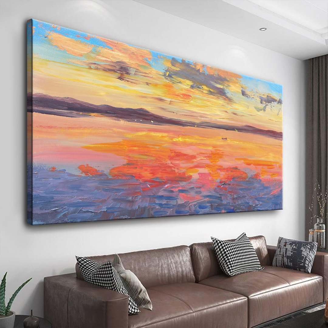 Sunset Painting Canvas Wall Art