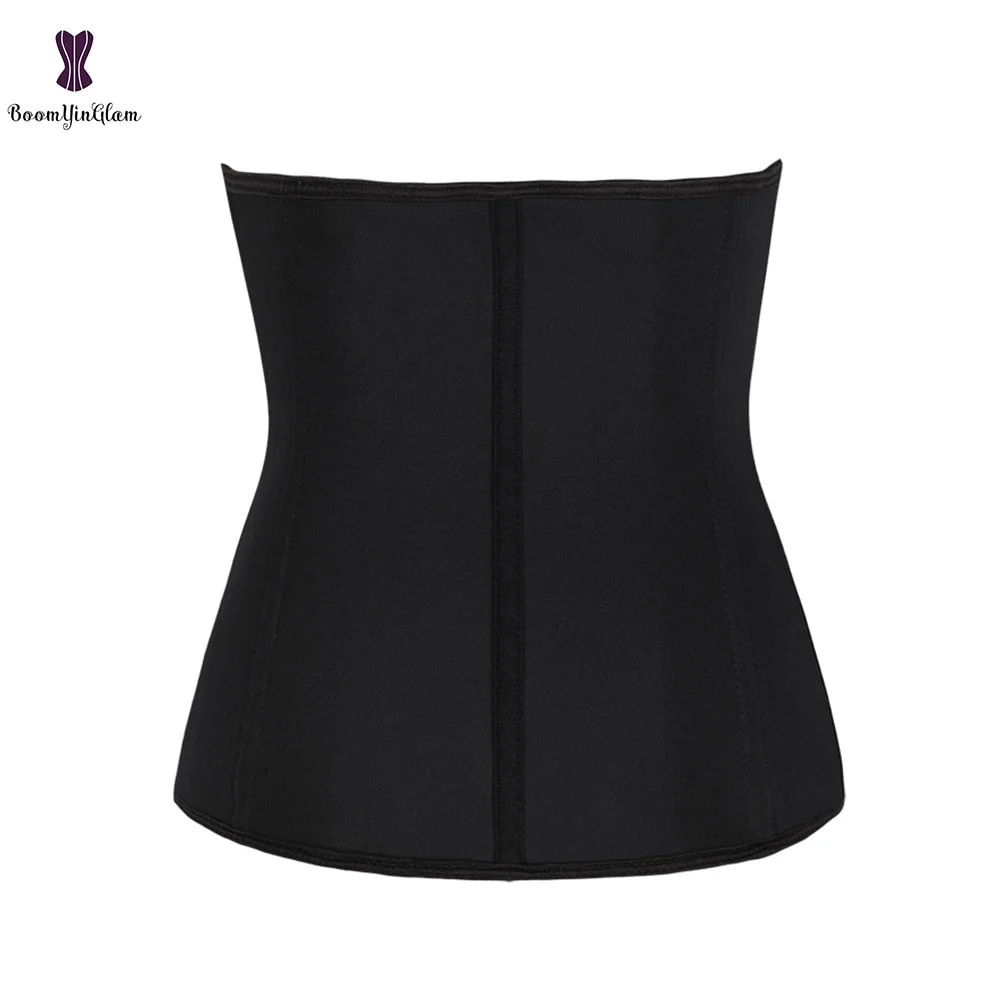 Nude/Black Women Zip Up Waist Trainer XS To 6XL Body Shapewear Neoprene Waist Shaper With 6 Steel Bone 611#