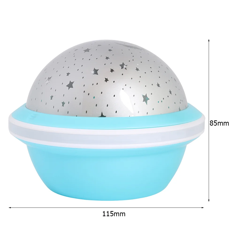 UFO Shaped Starry Sky LED Projector Light USB Kid Night Decor Lamp (Blue)