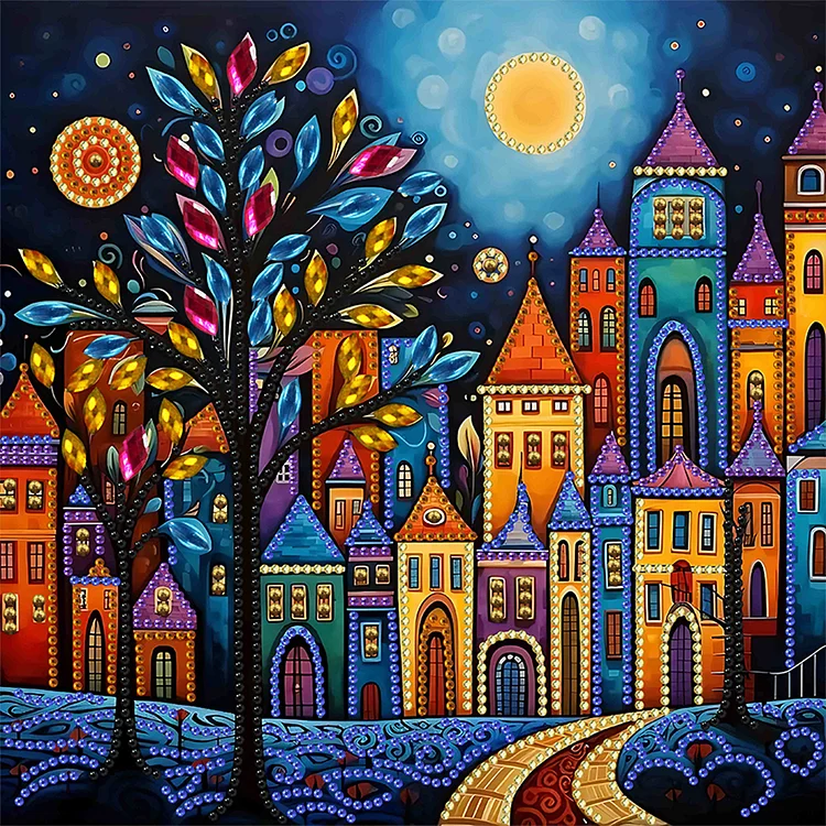 Color House 30*30CM (Canvas) Special Drill Diamond Painting gbfke