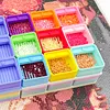 9-Square Diamond Art Painting Tray 3D Printed Colorful Rhinestone Tray Organizer Lightweight & Portable for DIY Crafts Nail Dotting Tools (Multicolor)