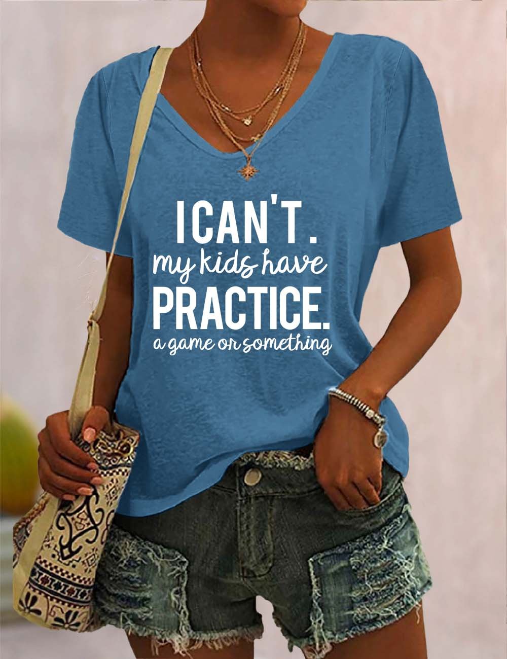 I Can’t My Kids Have Practice A Game Or Something V Neck T-Shirt