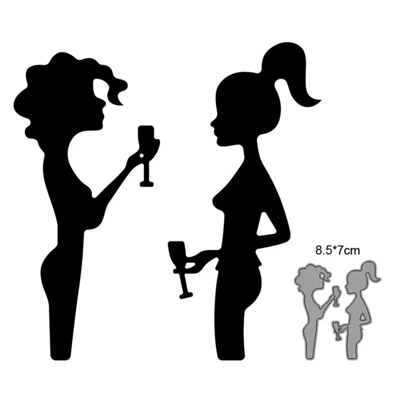 Cutting Dies Woman Makeup Metal Cutting Dies Cut Die Mold Decoration Scrapbook Paper Craft Knife Mould Blade Punch Stencils Dies