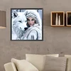 Beaux loups des neiges-plein rond diamant peinture-40 * 40cm