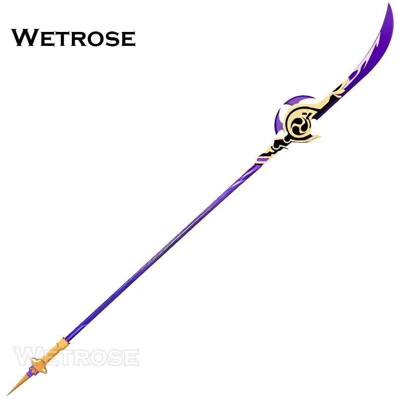 [Wetrose] In Stock Raiden Shogun Weapon Engulfing Lightning Genshin Impact Model Spear Blade Wooden Cosplay Props Staff