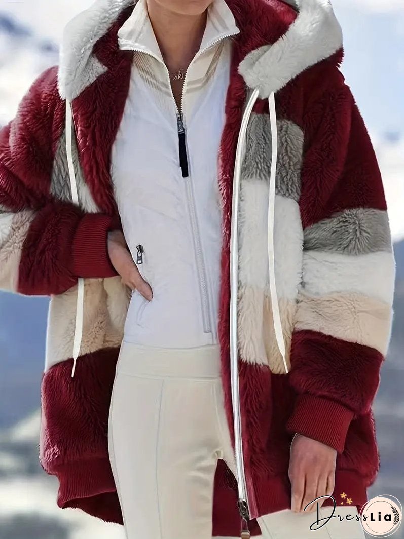 Cozy Tie-Dye Fleece Jacket for Women