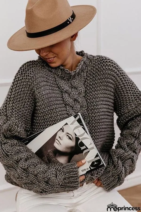 Once Upon A Fall Cable Knit Sweater
