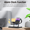 6in1 Alarm Clock Wireless Charger For Apple Watch Airpods Pro 15W Fast Charging Dock Station