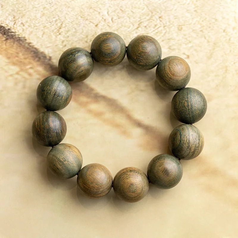 Green Sandalwood Buddha Beads Rosary Bracelet