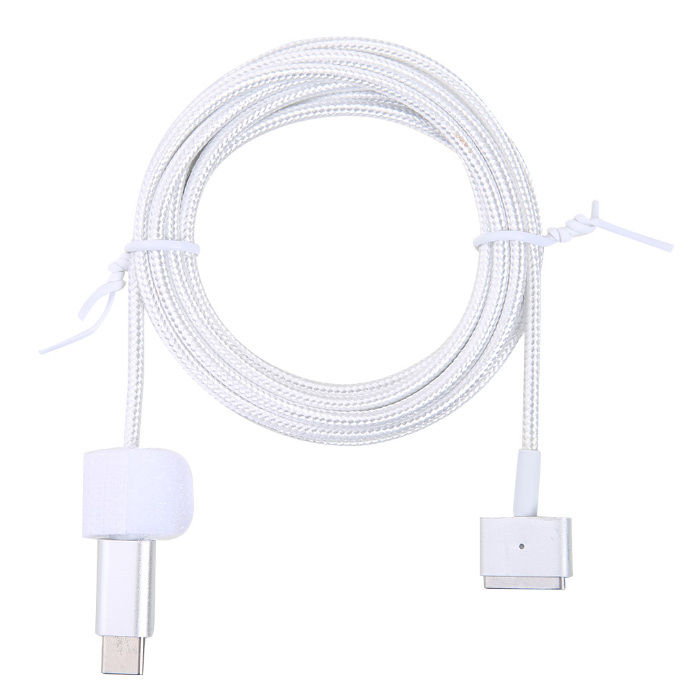 

87W T Tip To Usb Type C Nylon Braided Pd Fast Charging Cable For Macbook, 501 Original