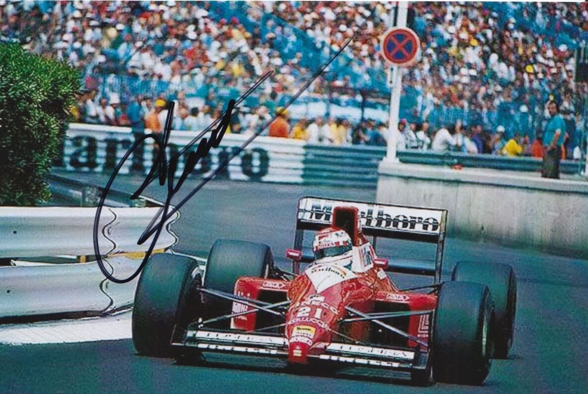 EMANUELE PIRRO HAND SIGNED SCUDERIA ITALIA F1 6X4 Photo Poster painting 3.