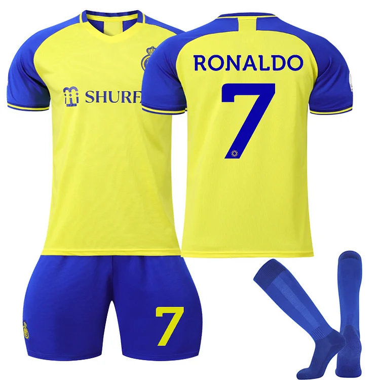 Ronaldo Jersey for Children, Al Nassr FC CR7 Jersey Football Jersey 22/23  Home / Away Jersey, Outdoor Football Jersey, Football Jersey, Football