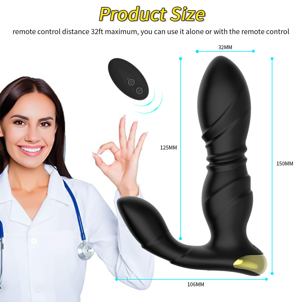 Retractable Vibration Anal Plug for Enhanced Pleasure