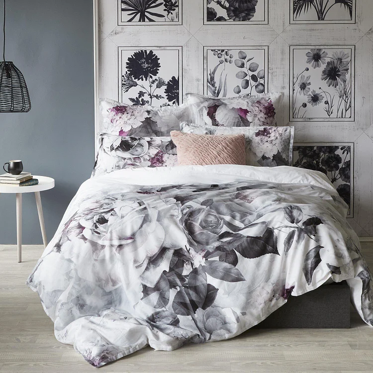 Lucia Grey Quilt Cover Set