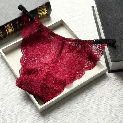 BANNIROU Woman Lace Panties Underwear Lingerie Mid Waist Good Quality Soft Female Sexy Briefs New 2021 Hot Sale Fashion 1 Pieces