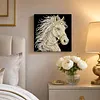 DIY Pearl Painting Horse for Home Wall Decor with Frame(30x30cm)