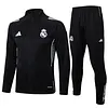 Joyfball 2025/2026 Real Madrid Long Zipped Jacket Black Football Jersey 1:1 Thai Quality 