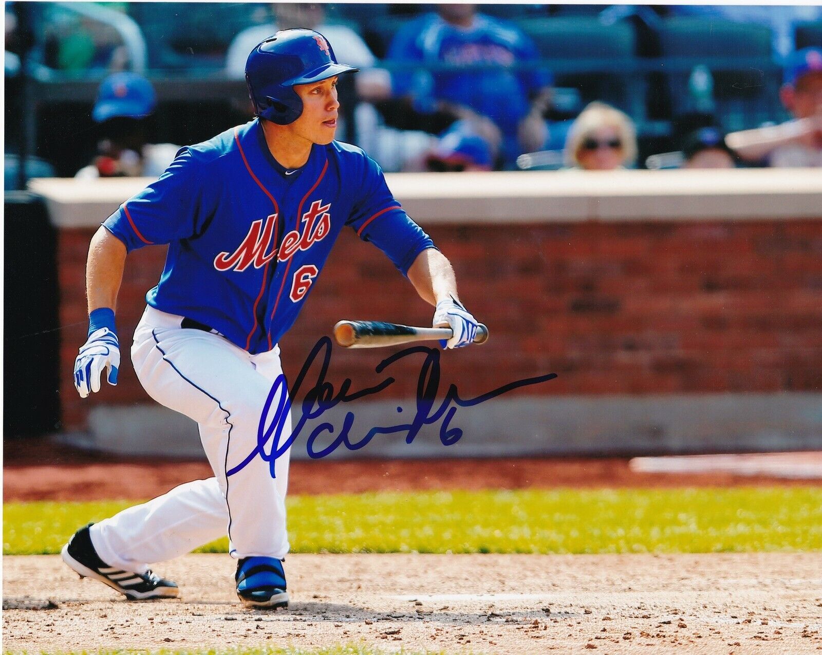 MATT DEN DEKKER NEW YORK METS ACTION SIGNED 8x10