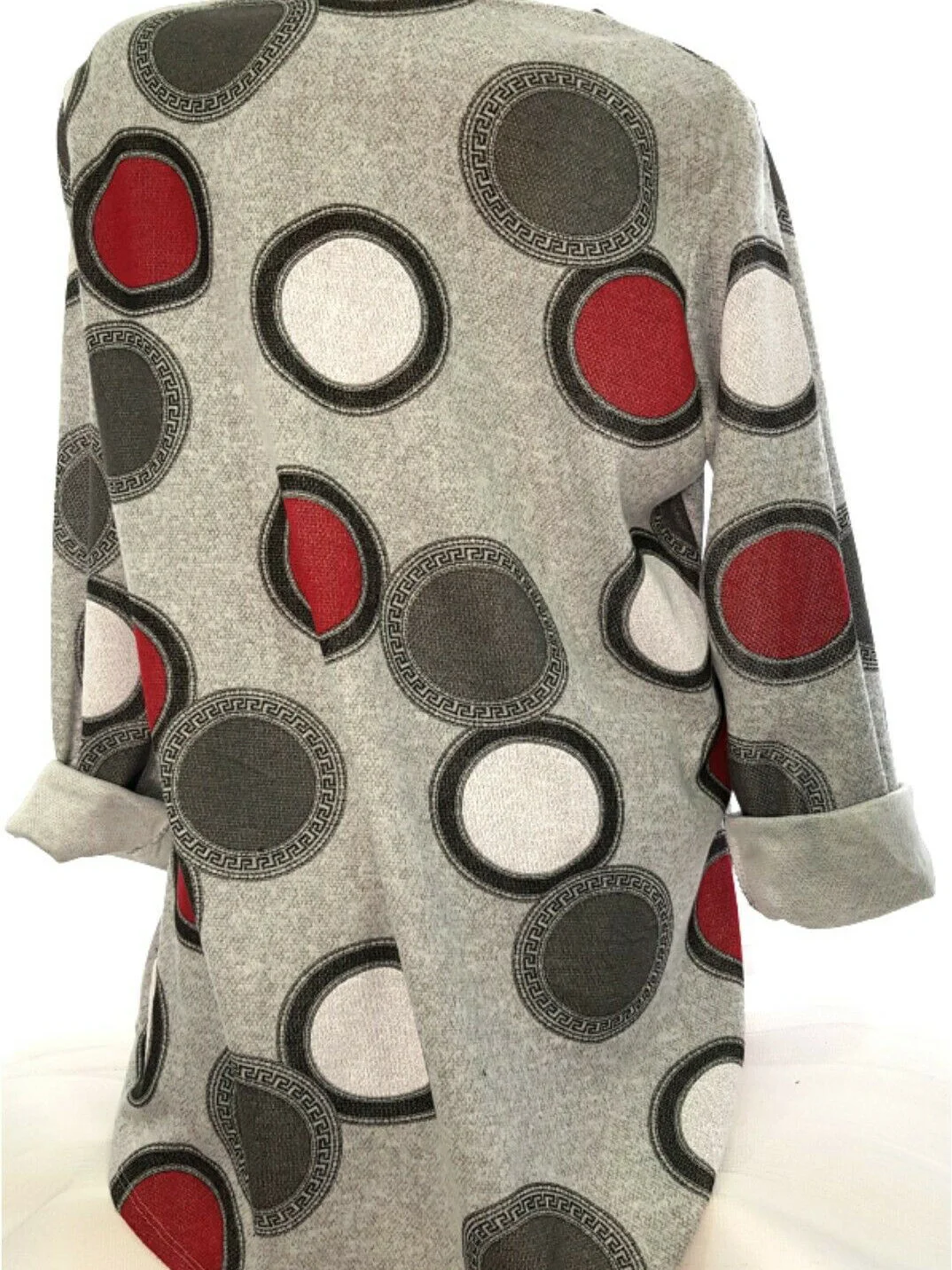 Women Half Sleeve V-neck Solid Color Dress