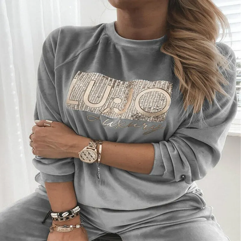 Tracksuits For Women Two Piece Sets Women Tracksuit Casual Pant Suits Home Trouser Sports Training Suit Oversized Hoodies Velor