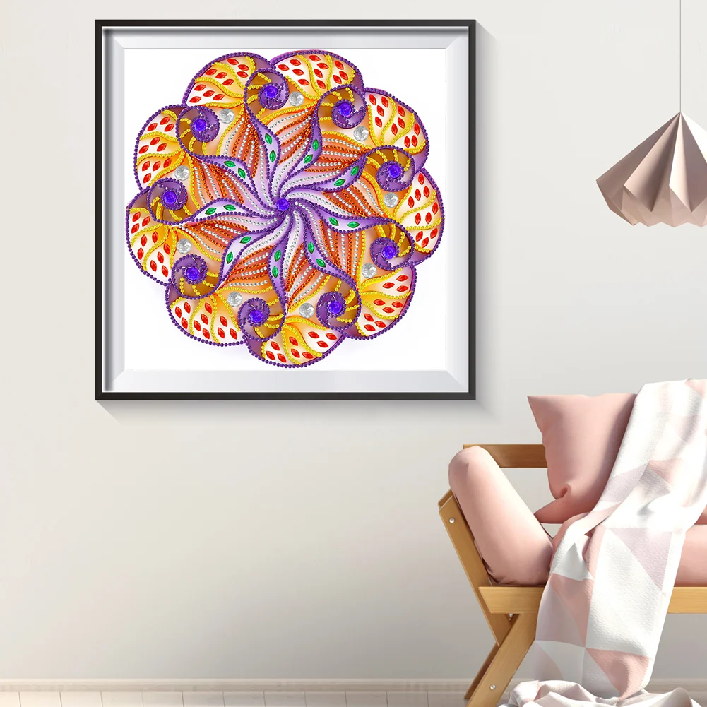Special Shape Diamond Painting 30*30cm - Quilling Mandala