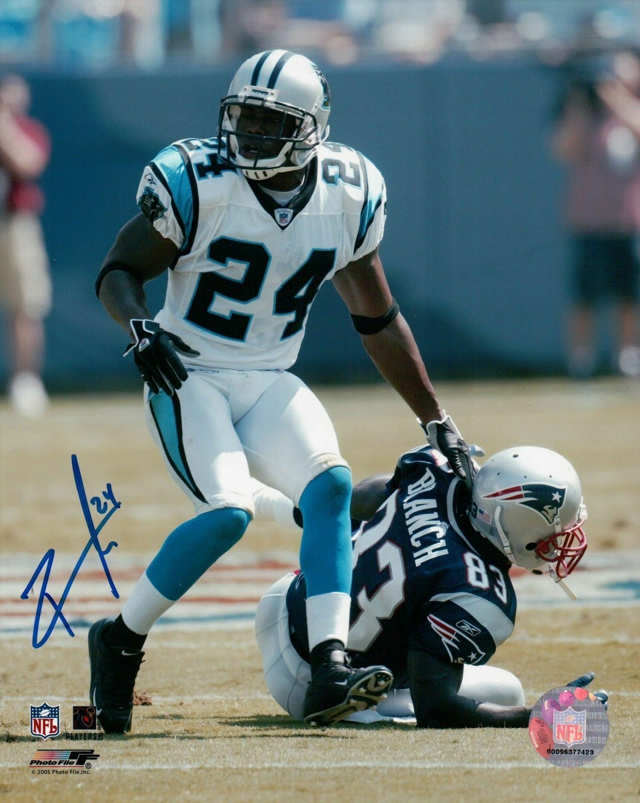 Ricky Manning Jr. Signed 8X10 Photo Poster painting Autograph Panthers vs. Patriots Auto w/COA