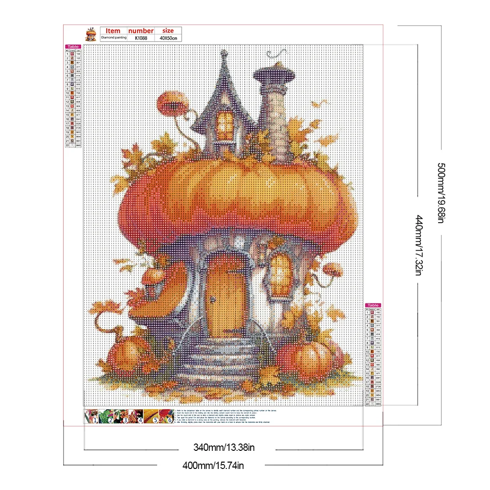 Diamond Painting - Full Round Drill - Pumpkin House(Canvas|40*50cm)