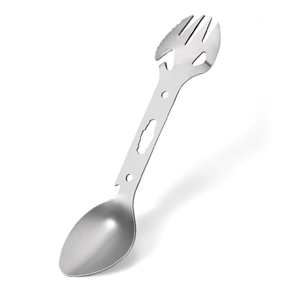 

Multifunctional Stainless Steel Spork Fork Spoon Wrench For Picnic, Silver, 501 Original