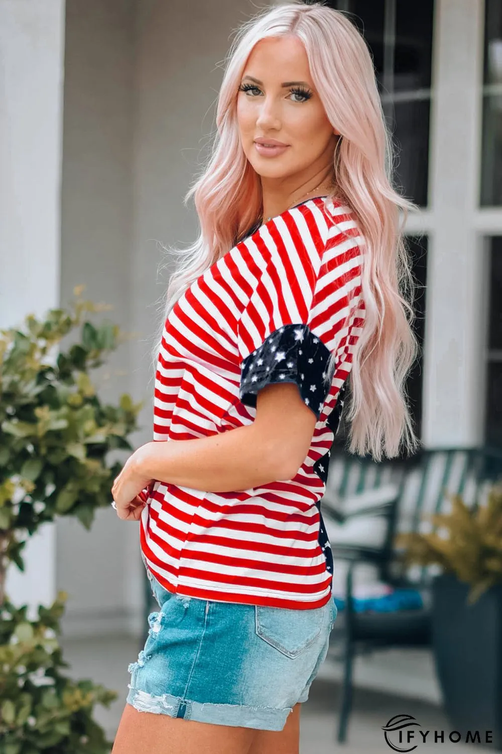 July 4th Stars and Stripes USA Flag Tee | IFYHOME
