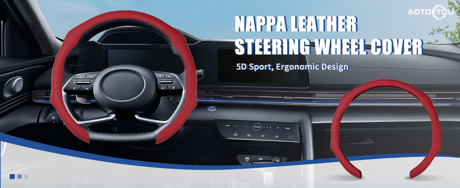 Leather Steering Wheel Cover
