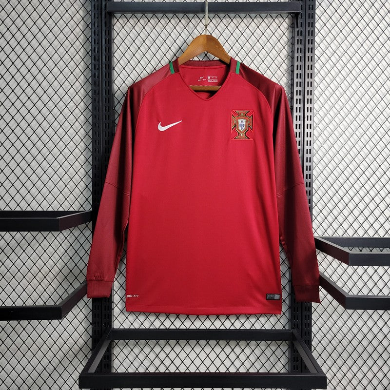 2016 FIFA World Cup Long Sleeve Portugal Home Football Shirt mysite