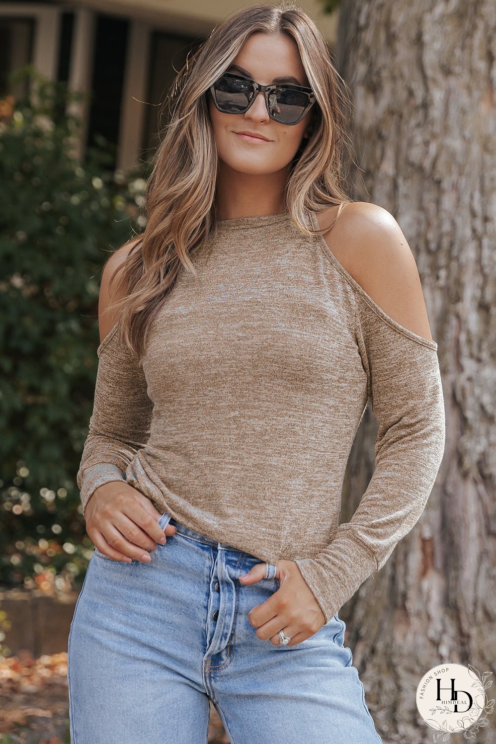 Versatile Cold Shoulder Sweater