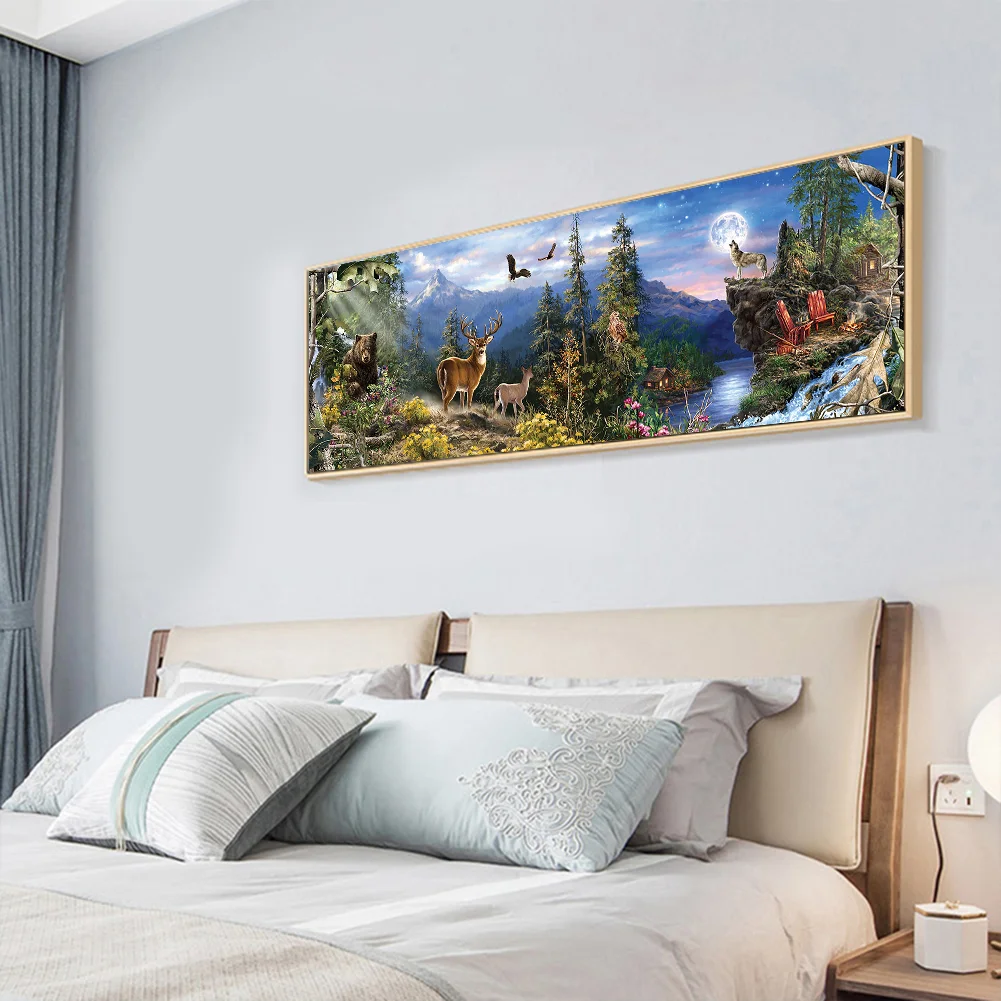 Diamond Painting - Full Round Drill - Forest Animals(90*30cm)