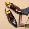 Mens Tassel Loafers Leather Shoes
