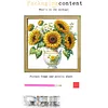 Sunflower DIY Special Shape Double sided Print Clear Diamond Art Kit Wooden Framed Diamond Painting Kit(21.5x21.5cm)
