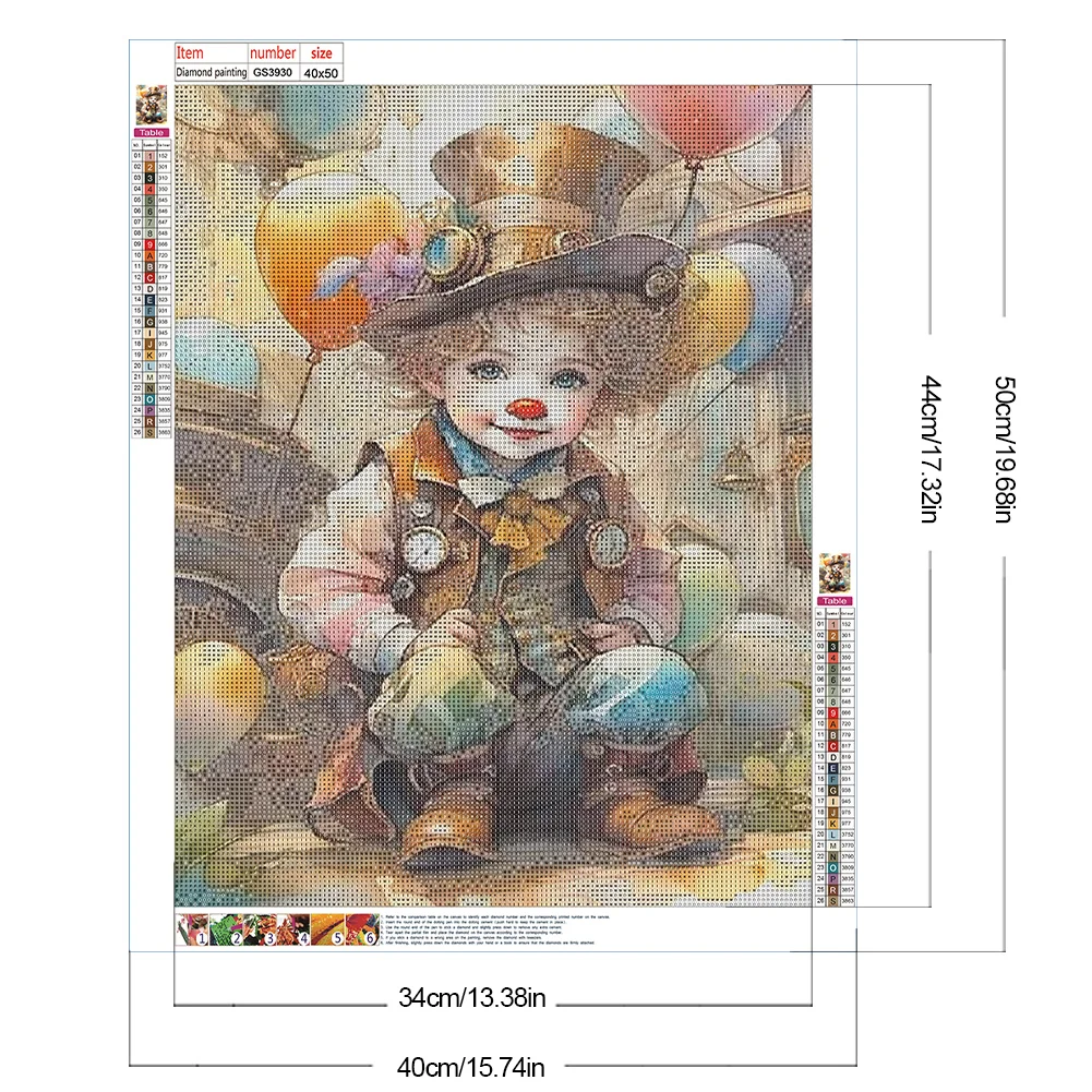 Diamond Painting - Full Square Drill - Clown(Canvas|40*50cm)