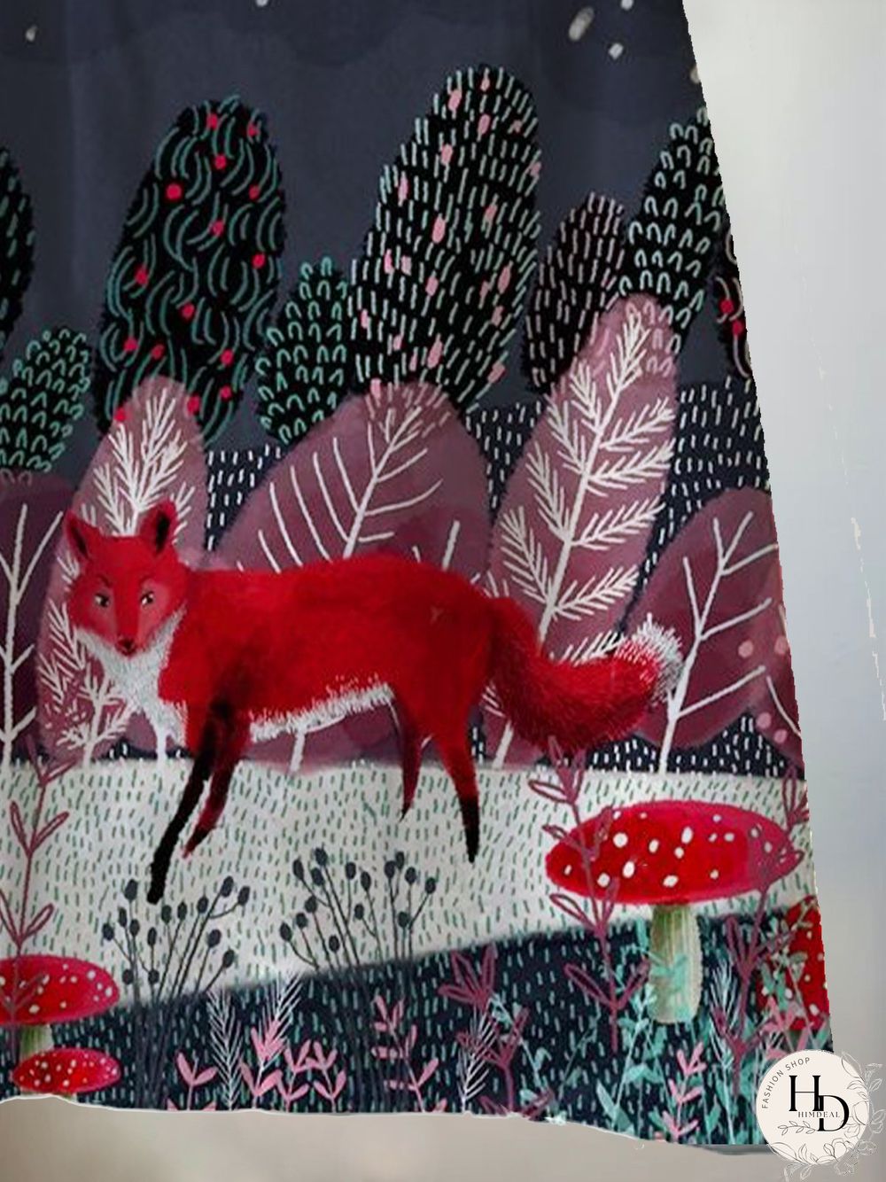 Holiday Floral-Print Skirt