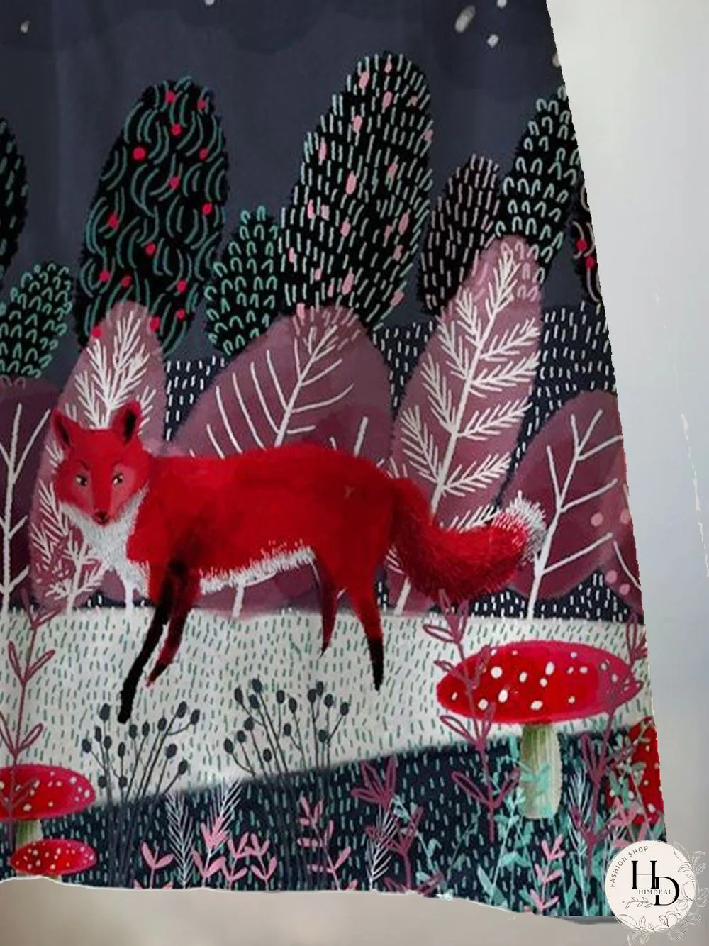 Holiday Floral-Print Skirt