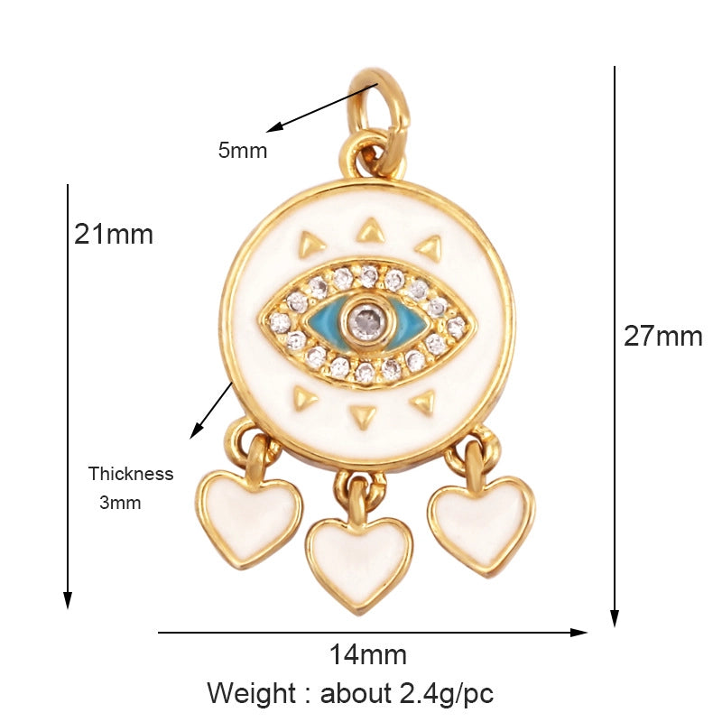 1 Piece Copper Devil’s Eye Pendant Jewelry Accessories