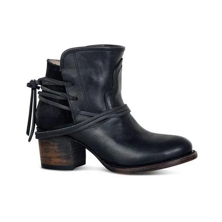 Women Cross-tied Ankle Punk Style Boots | 168DEAL