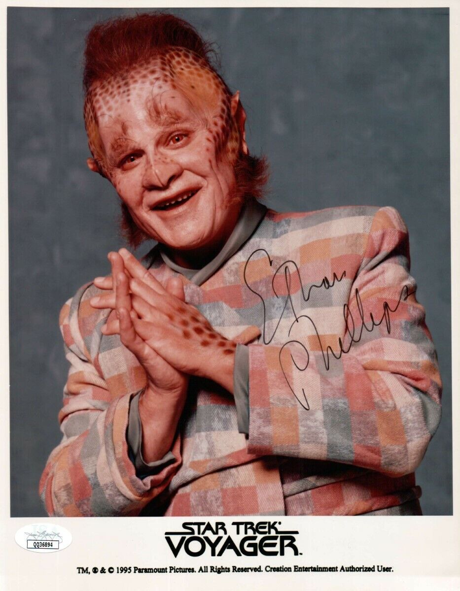 Ethan Phillips Signed Autograph 8X10 Photo Poster painting Star Trek Voyager Neelix JSA QQ36894