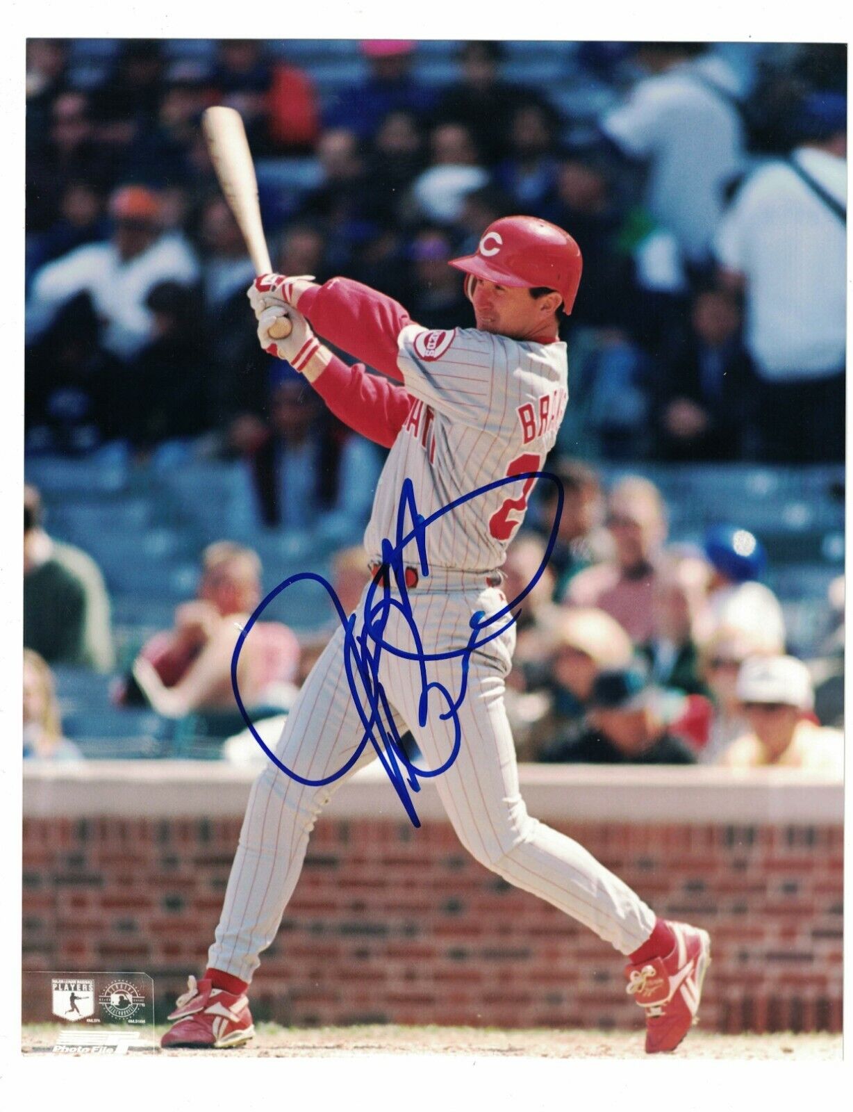 Jeff Branson Cincinnati Reds Signed 8x10 Baseball Photo Poster painting W/Our COA LML38