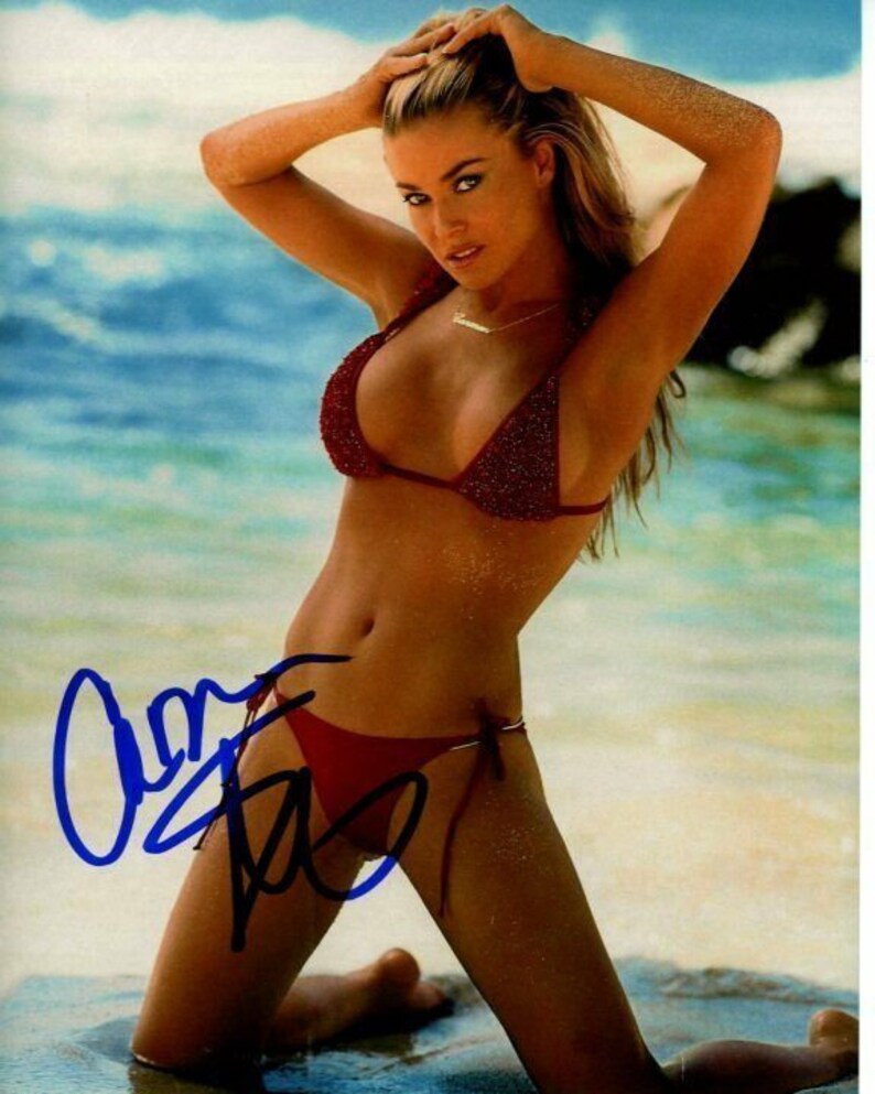 Carmen electra signed autographed sexy beach bikini 8x10 Photo Poster painting