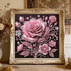 Pinke Rose speziell geformter 5D DIY Teilbohrer Diamant-Malkit 30x30cm